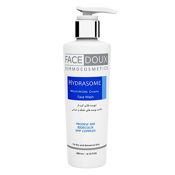 شوینده صورت کرمی فیس دوکس مدل Hydrasome مناسب پوست خشک و حساس حجم 200 میل