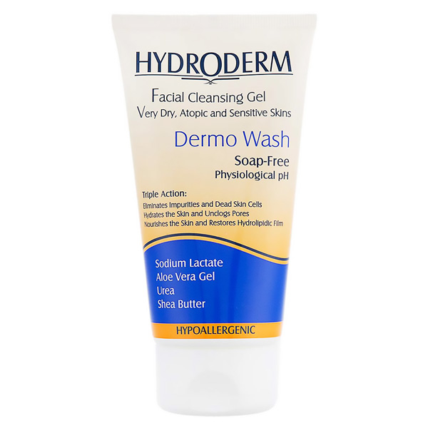 ژل شستشو و پاک کننده صورت هیدرودرم مناسب پوست خشک حجم 150 میل